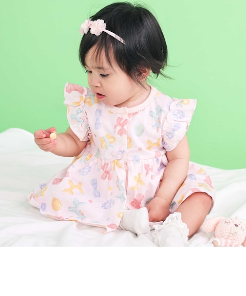 【お揃い】バルーン宝石アイス果物総柄プリントボディミニベビー(60~80cm)