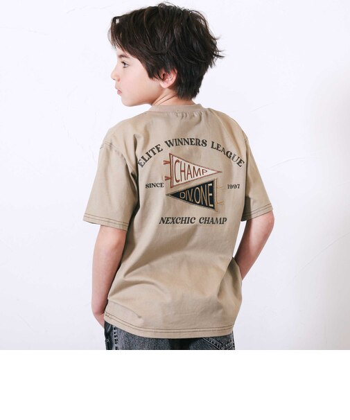 デニムポケット・ピグメントカレッジTシャツ(110~150cm)