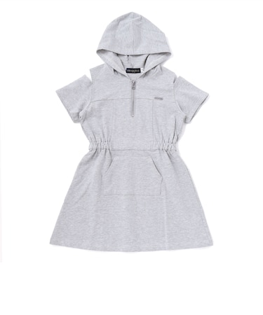 フルジップ肩あきフードワンピース(110~150cm)