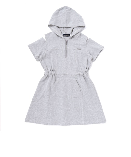 フルジップ肩あきフードワンピース(110~150cm)
