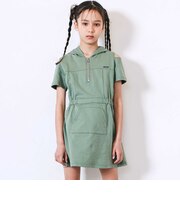 フルジップ肩あきフードワンピース(110~150cm)