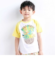 はらぺこ恐竜ラグラン半袖Tシャツ(80~130cm)