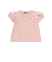 袖花オーガンジー切り替えトップス(95~160cm)