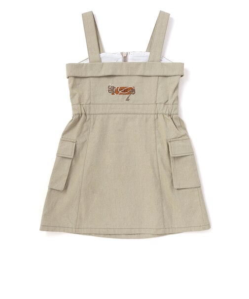 ハート鍵刺しゅうピグメントツイルジャンスカ(110~150cm)