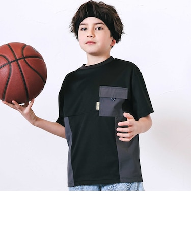 タフタ切り替えメッシュ半袖Tシャツ(110~150cm)