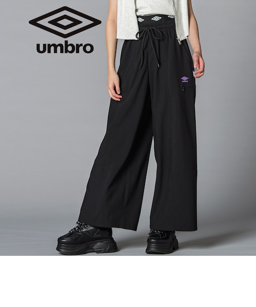 【UMBRO】ロゴライン カットワイドパンツ(130~160cm)