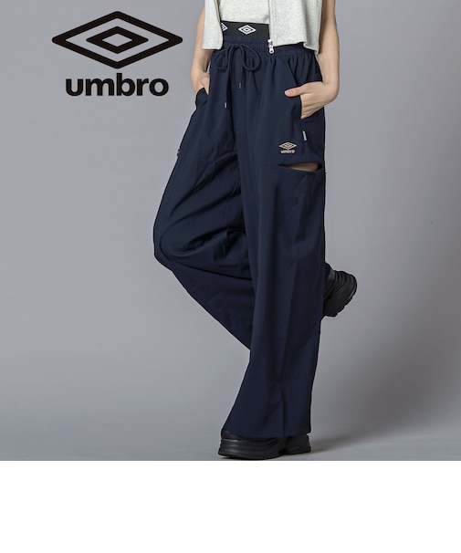 【UMBRO】ロゴライン カットワイドパンツ(130~160cm)
