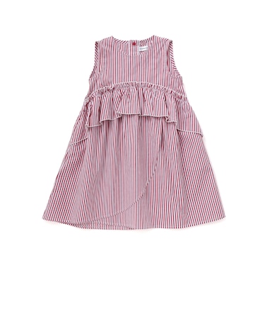 【店舗限定】ストライプアシンメトリーワンピース(95～160cm)