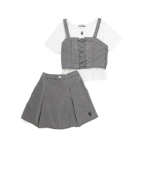 ビスチェ＆Tシャツ＆ボトム 3点セット(130~160cm)