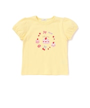 【抗菌・防臭】ケーキプリント天竺パフスリーブTシャツ(90~130cm)