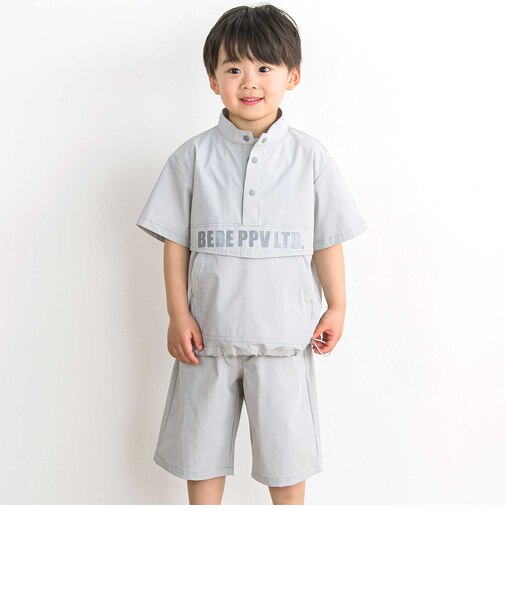 【店舗限定】タフタアノラックデザイントップス＆ハーフパンツ セット(95～150cm)
