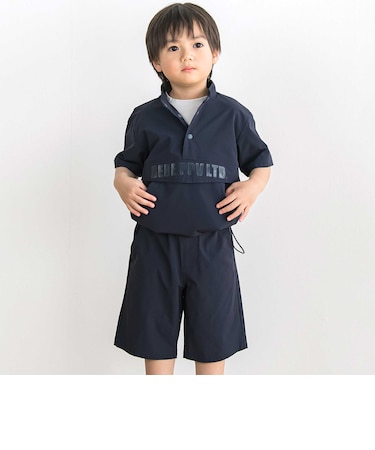 【店舗限定】タフタアノラックデザイントップス＆ハーフパンツ セット(95～150cm)