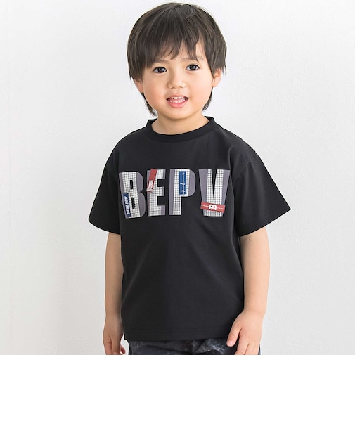 【店舗限定】グラフィックチェックロゴ 半袖Tシャツ(100～150cm)