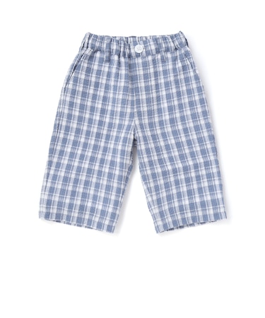 【お揃い】マドラスチェックサッカーポケット切り替えハーフパンツ(90~150cm)