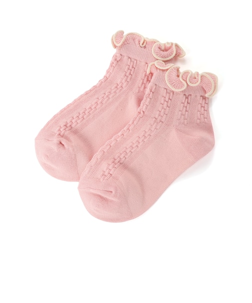 フロート編みアンクル丈フリルソックス(11~24cm)