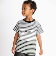 マルチボーダー切り替えTシャツ(110~160cm)