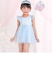 【スラプリ】フリルレース付きプリンセスワンピース水着(90~130cm)