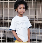 【速乾】レイヤード風  バイカラー BIG  半袖Tシャツ(110~160cm)