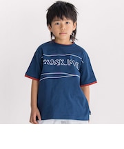 【速乾】レイヤード風  バイカラー BIG  半袖Tシャツ(110~160cm)