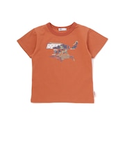 【接触冷感】WASKマーク ブラッシュタッチ プリント Tシャツ (100~160cm)