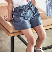 カラーツイルベルト付きサファリショートパンツ(90~160cm)