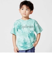 Explorerメッシュロゴタイダイ染め天竺半袖Tシャツ(90~150cm)