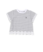 【店舗限定】ボーダー花レースTシャツ(95~160cm)