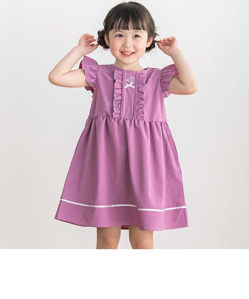 【店舗限定】フリルスリーブワンピース(95~150cm)