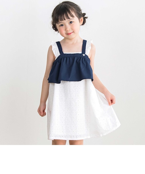 【店舗限定】レースワンピース＋ビスチェセット(95~160cm)