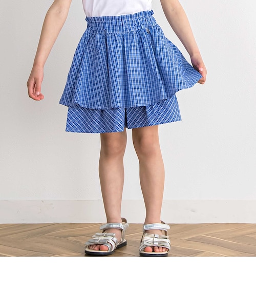 店舗限定】チェックキュロットパンツ(95~150cm)｜ベベ オンライン