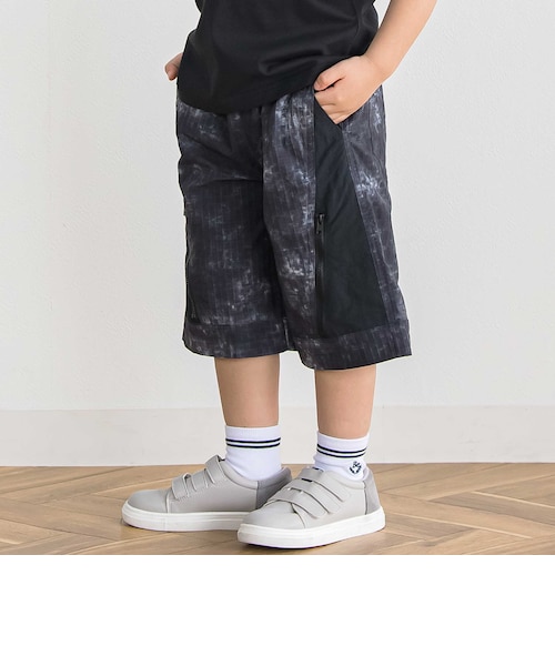店舗限定】タイダイ無地タフタ切り替えショートパンツ(100~150cm