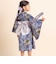 【お揃い】イチゴx花x花火総柄ショート丈プルオーバー浴衣+帯セット(80~130cm)