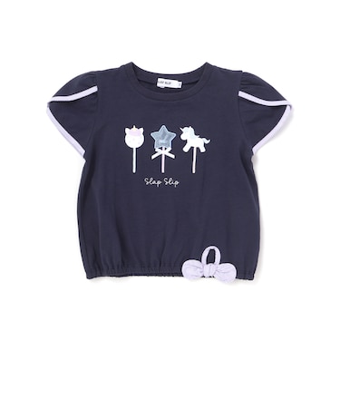【接触冷感】ドロストペタルスリーブ半袖Tシャツ(80~130cm)