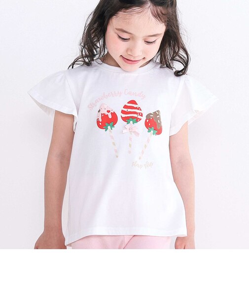 【スララク/吸汗速乾/接触冷感/オーガニックコットン】ときめき女の子半袖Tシャツ(80~130cm)