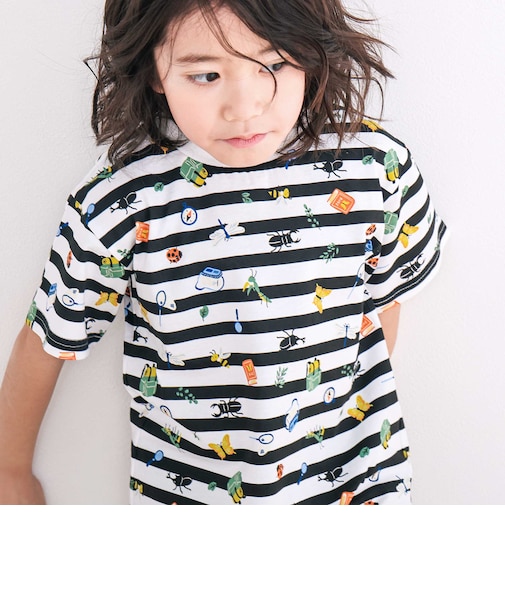 【スララク/吸汗速乾/接触冷感/オーガニックコットン】わくわく男の子半袖Tシャツ(80~130cm)