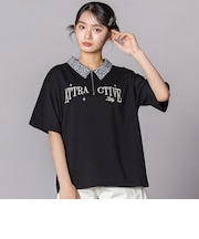 ヒョウ柄ハーフジップTシャツ(130~160cm)