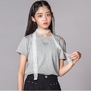 レースストール ファスナー Tシャツ(130~160cm)