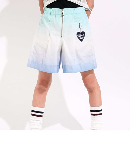 グラデーションツイルワイドショートパンツ(110~150cm)
