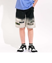 グラデーションデニムワイドショートパンツ(110~150cm)