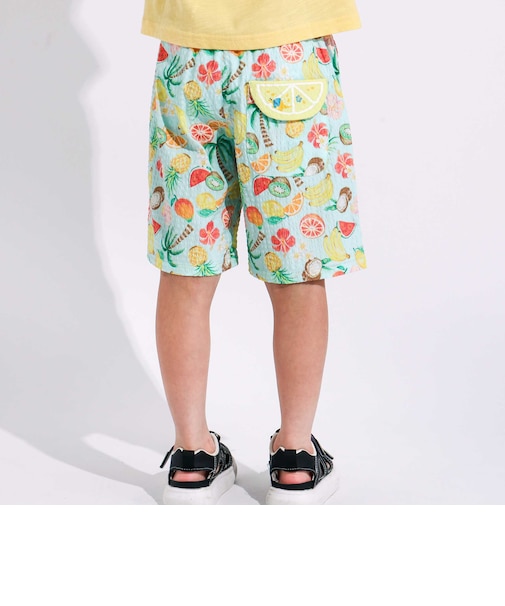 【お揃い】トロピカル総柄ショートパンツ(80~130cm)