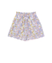 裾スカラップシャンブレー&花柄ショートパンツ(90~130cm)