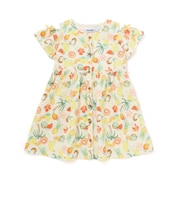 【お揃い】トロピカル総柄肩開きワンピース(90~130cm)