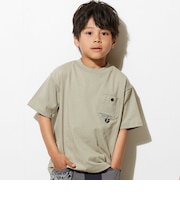 【接触冷感】コードポケット カレッジロゴ BIG半袖Tシャツ(110~160cm)