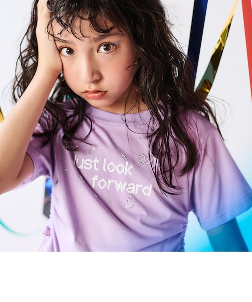 ドロストラインストーンTシャツ(130~160cm)