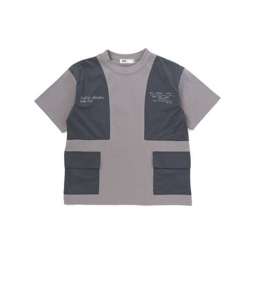 【接触冷感】メッシュ切替 ロゴBIGTシャツ(110~160cm)