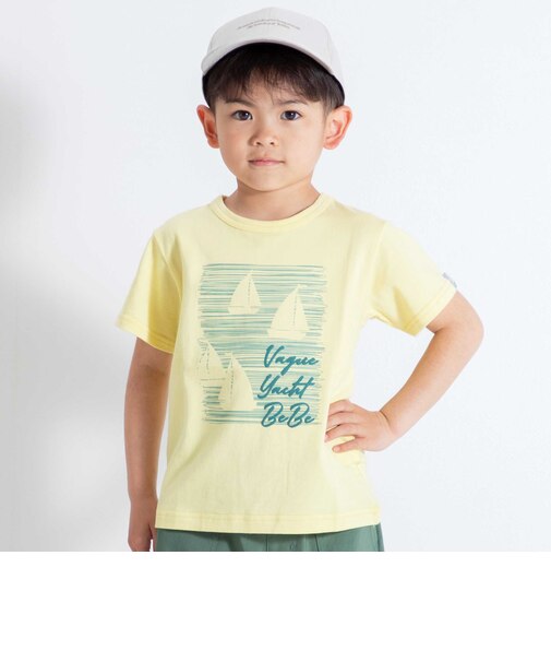 ヨットシルエットプリント天竺半袖Tシャツ(90~160cm)