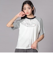 【接触冷感】ラグラン ボーダーTシャツ(130~160cm)