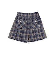【店舗限定】【お揃い】無地・クラシカルチェック柄キュロットパンツ(95~150cm)