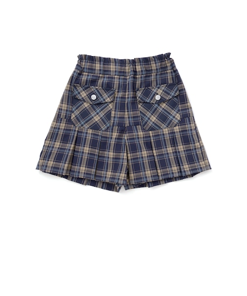 【店舗限定】【お揃い】無地・クラシカルチェック柄キュロットパンツ(95～150cm)