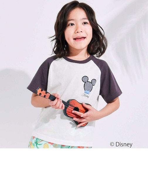 【ディズニーコレクション】キャラクターモチーフラグラン半袖Tシャツ(80~130cm)